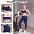FITME two-piece patchwork sports bra and high-waisted athletic leggings, outdoor fitness set