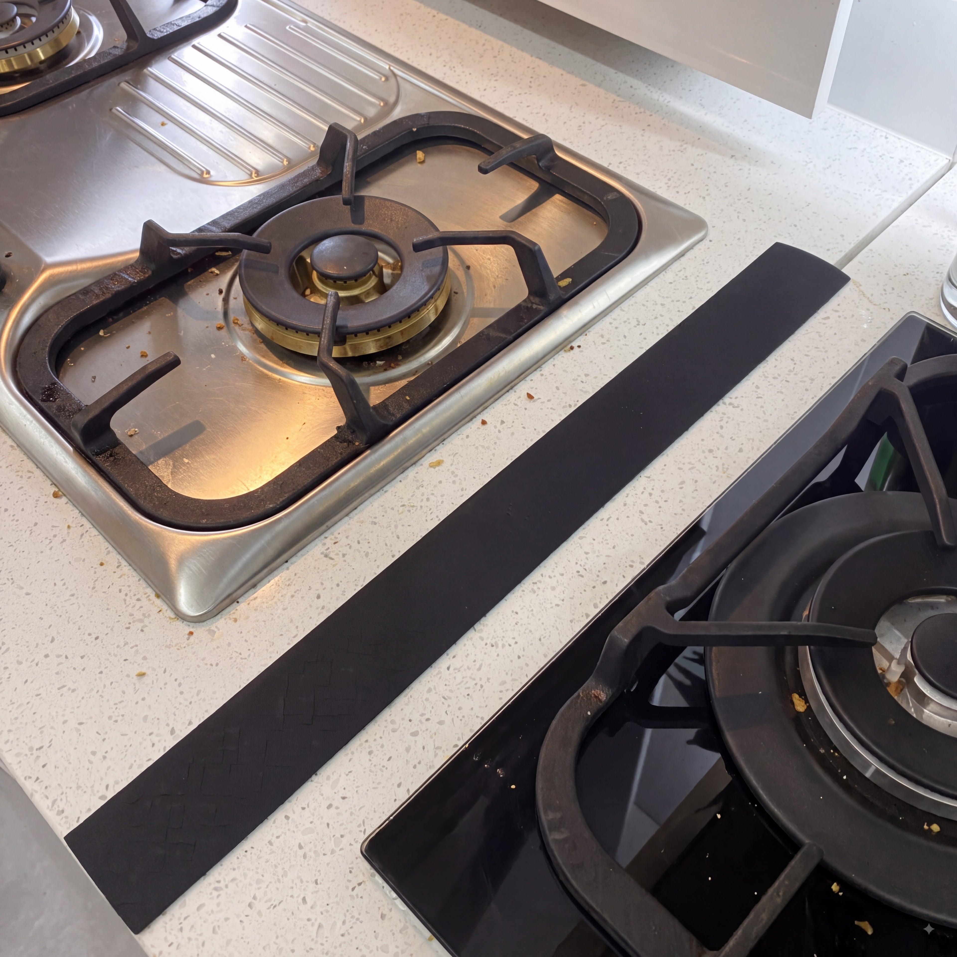 Pcs Silicone Stove Gap Cover, Kitchen Counter Gap Filler, Heat Resistant Oven Gap Filler, Between Kitchen Appliance Washing Machine and Stove, Easy To Clean Seal Fitting kitchen gadgets Protection Utensils Water