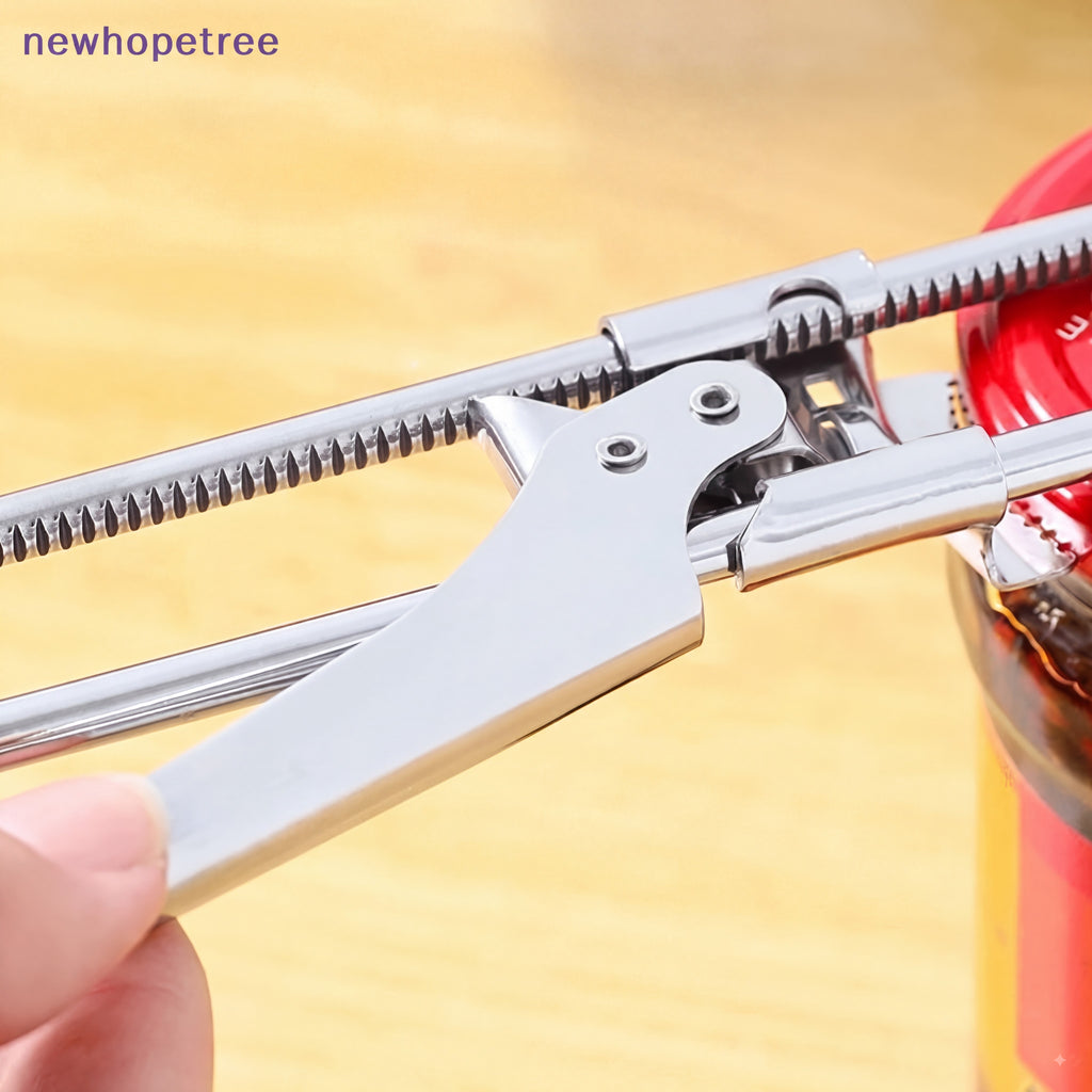 Jar Opener for Weak Hands, Multifunctional Adjustable Can Opener, Stainless Steel Jar Lid Opener Bottle Opener Tool for Seniors with Arthritis, Manual Jar Gripper for Kitchen