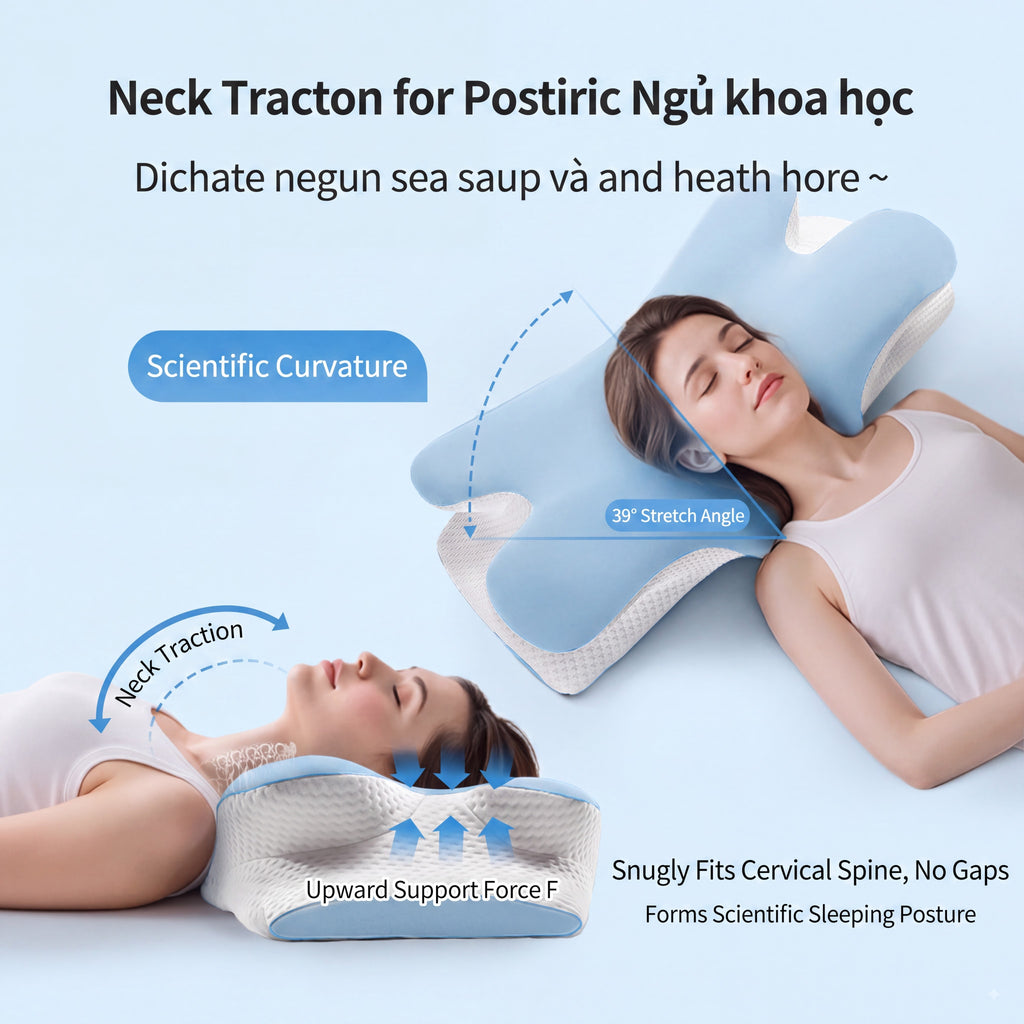 Cervical Pillow for Cozy Sleep, Odorless Ergonomic Contour Memory Foam, Orthopedic Bed Pillow for Side, Back, and Stomach Sleepers