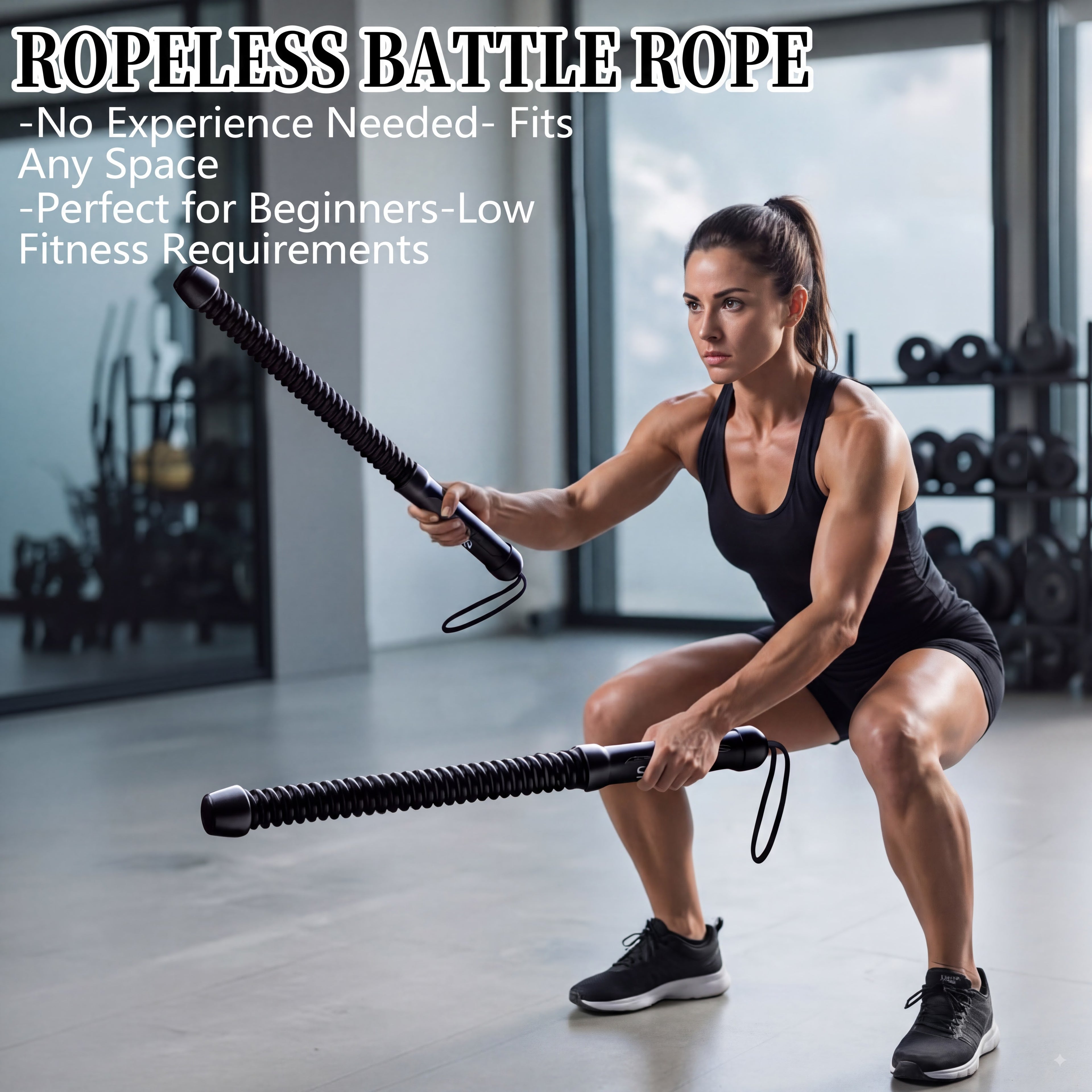 Cordless Battle Ropes for Home Gym -summervibes Cordless Training Rope Fitness Equipment for Men & Women, Weighted Workout Ropes for HIIT, No-Jump Full-Body Exercise,  Ideal for Fitness Enthusiasts Workout Equipment & Festival Gift