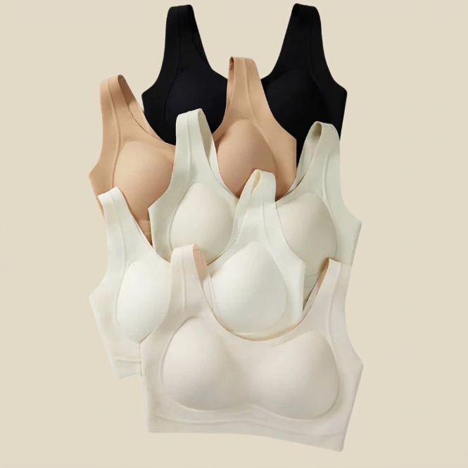 Women Jelly Bras Wirefree Full Coverage No Underwire Everyday Bras Comfortable Wireless Padded Tshirt Bra