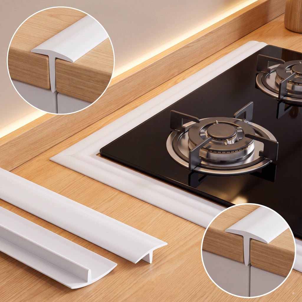 Pcs Silicone Stove Gap Cover, Kitchen Counter Gap Filler, Heat Resistant Oven Gap Filler, Between Kitchen Appliance Washing Machine and Stove, Easy To Clean Seal Fitting kitchen gadgets Protection Utensils Water
