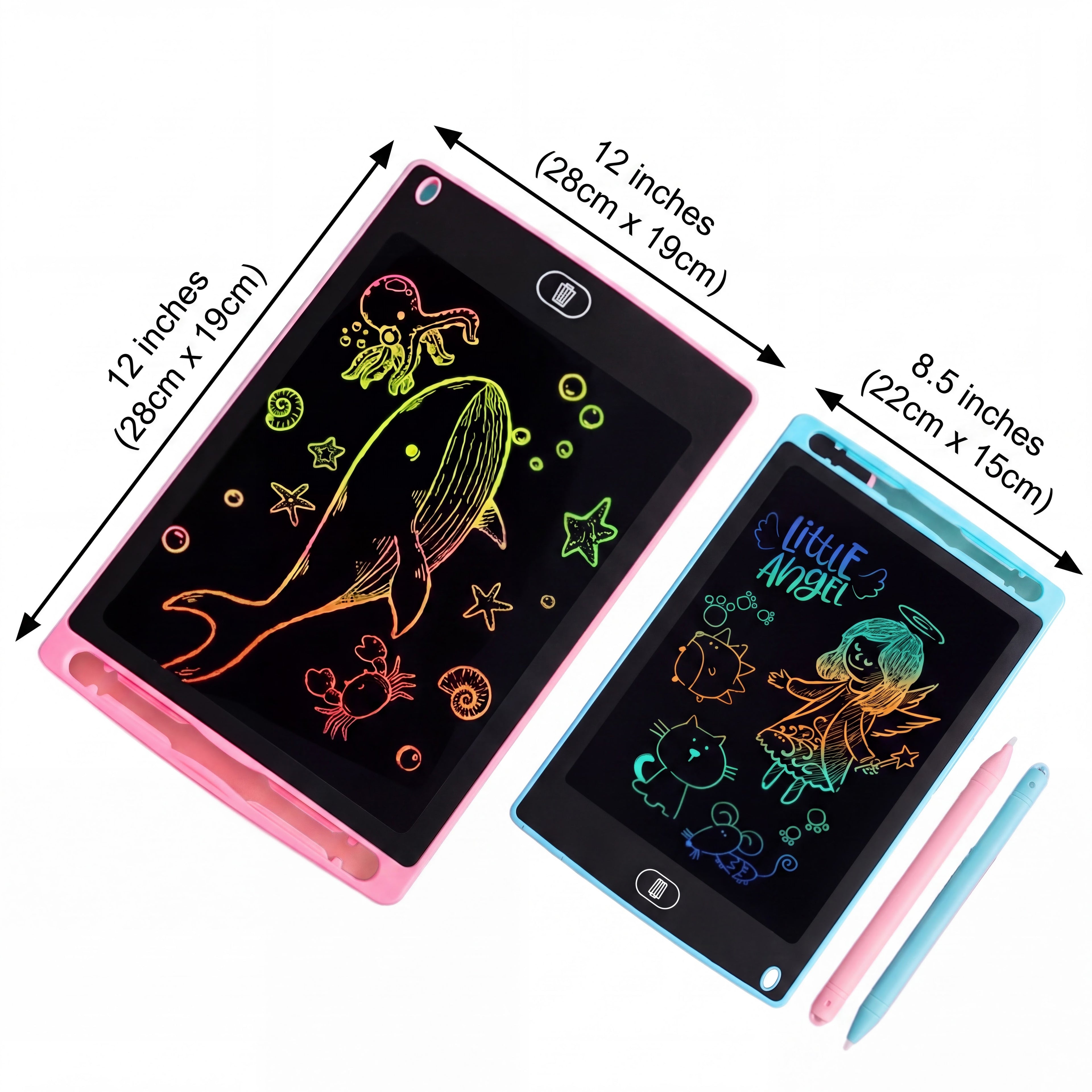 LCD Writing Tablet with Colorful Screen, Electronic Stylus - Durable Digital Graphic Drawing Tablet, Battery-Powered Educational Tool, Ideal Christmas/Birthday Gift for Kids, Digital Product for Interactive Learning, Sturdy Office Stationery Device