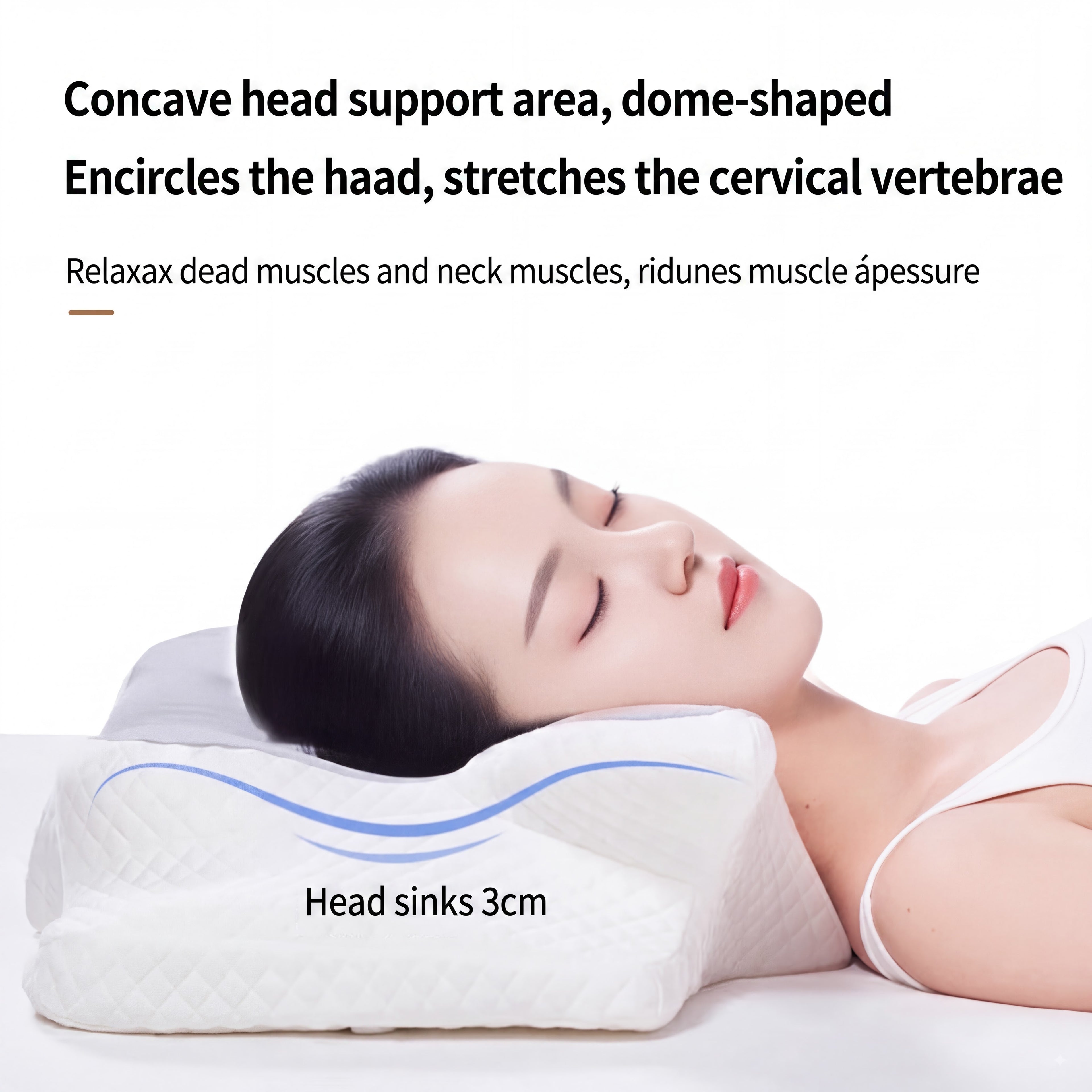 Cervical Pillow for Cozy Sleep, Odorless Ergonomic Contour Memory Foam, Orthopedic Bed Pillow for Side, Back, and Stomach Sleepers