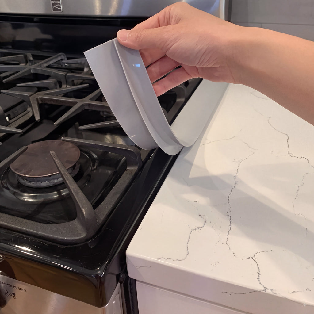 Pcs Silicone Stove Gap Cover, Kitchen Counter Gap Filler, Heat Resistant Oven Gap Filler, Between Kitchen Appliance Washing Machine and Stove, Easy To Clean Seal Fitting kitchen gadgets Protection Utensils Water