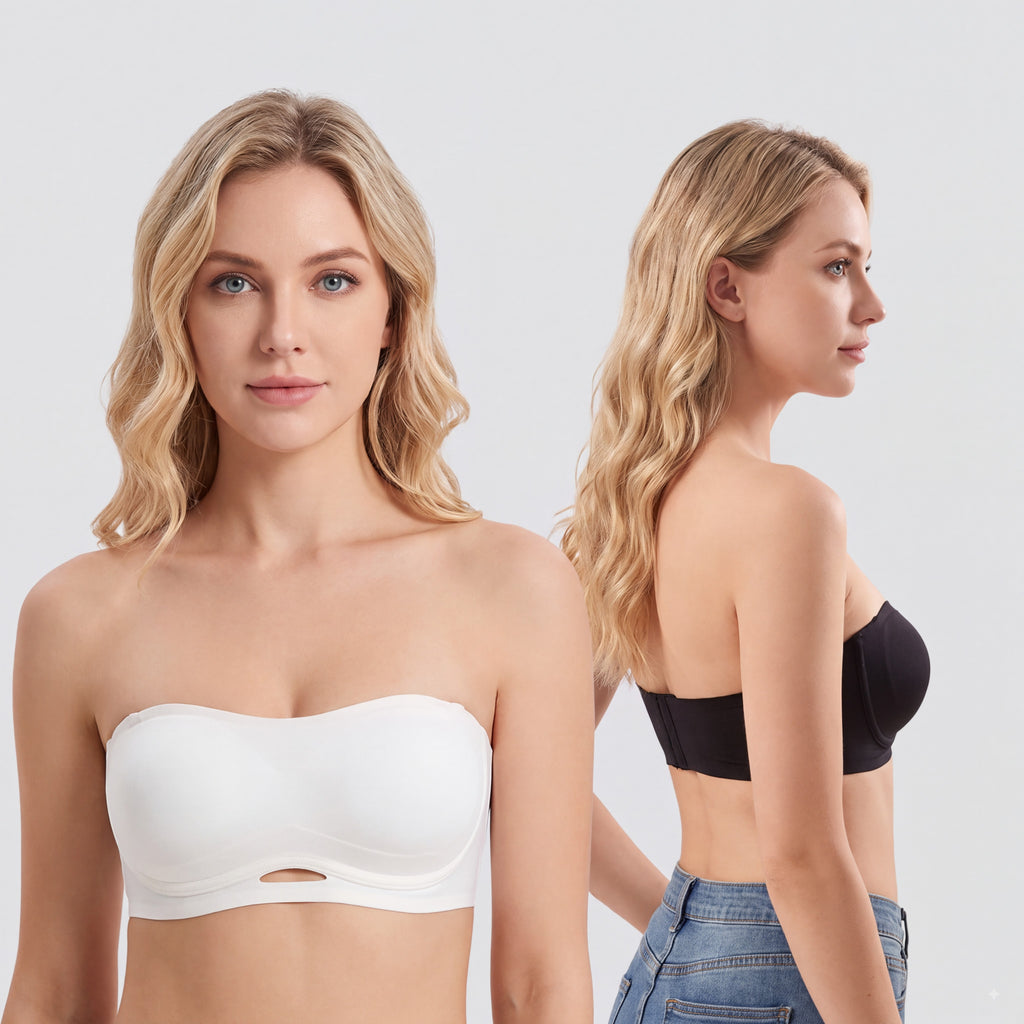 Women's Convertible Strapless Minimizer Bandeau Bra Underwire Unlined for Large Bust