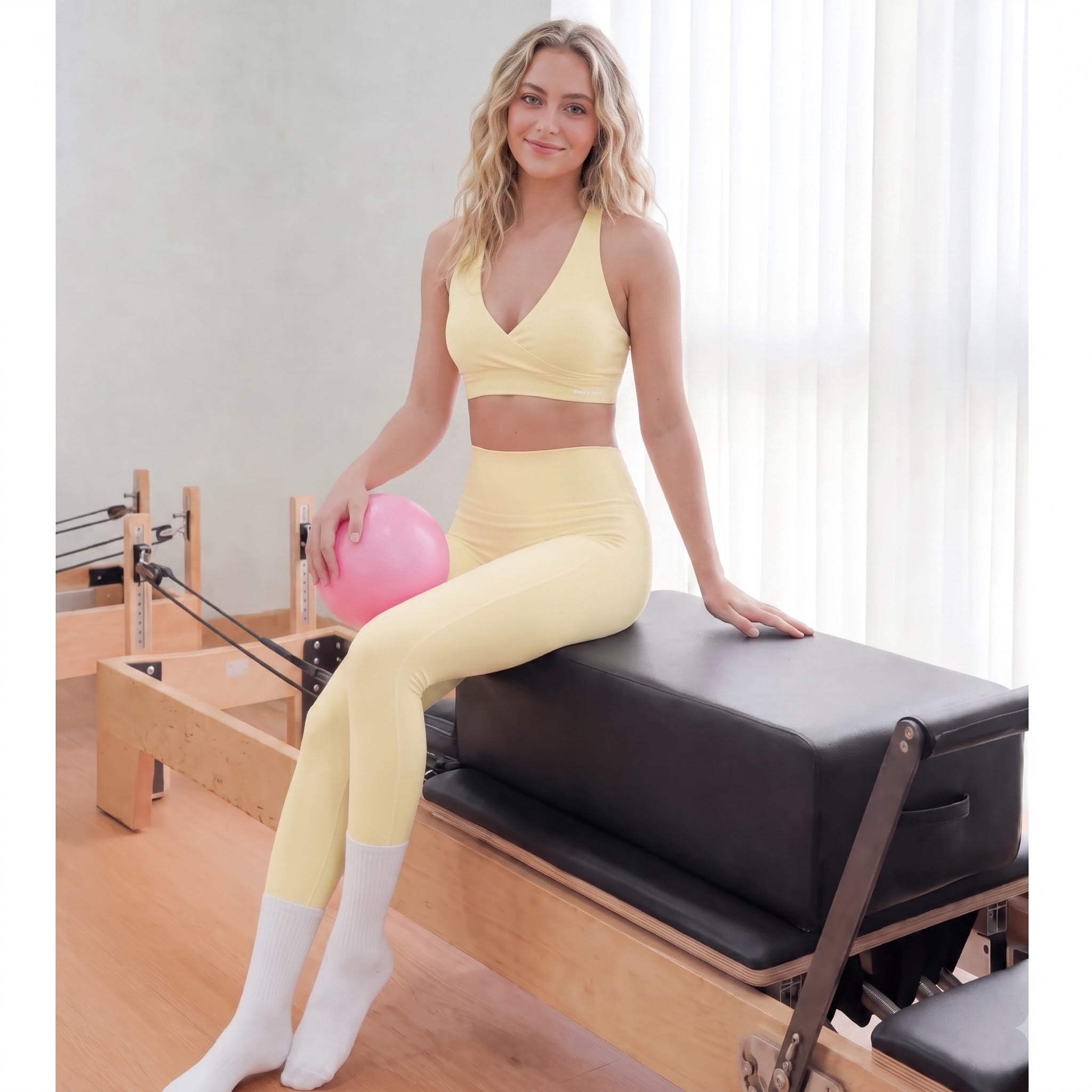 FITME Hugcurve No Front Seam High Waisted Workout Leggings for Women Buttery Soft Yoga Pants Gym Athletic Tights