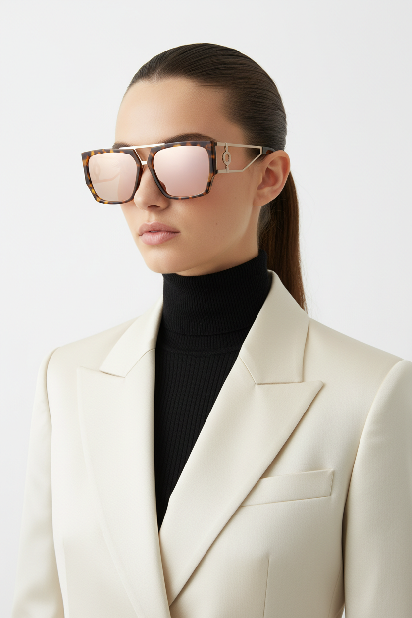 Model wearing Fashion Sunglasses